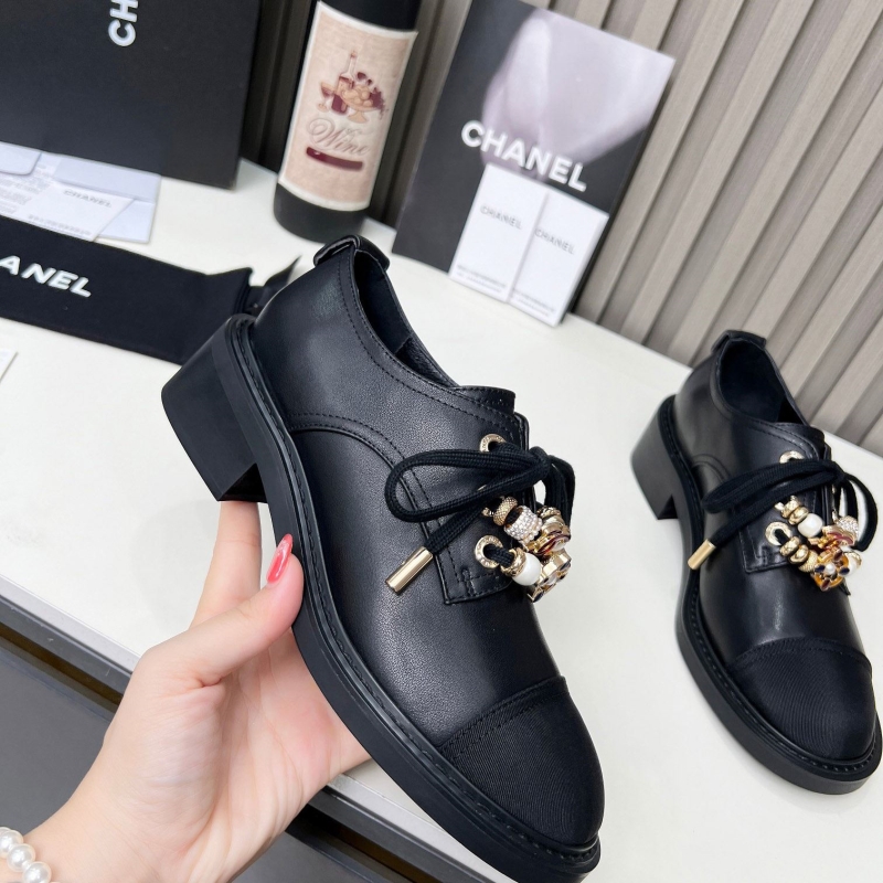 Ch*el leather shoes